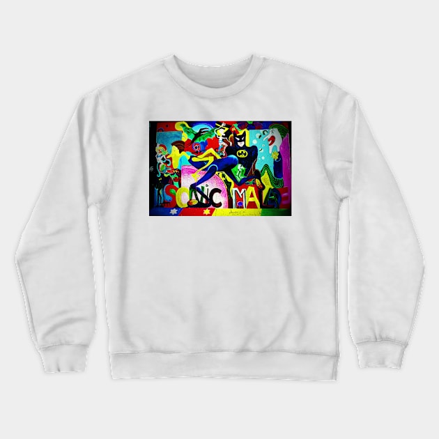 Berlin Wall Graffiti Artwork Street Art Germany Crewneck Sweatshirt by Andy Evans Photos